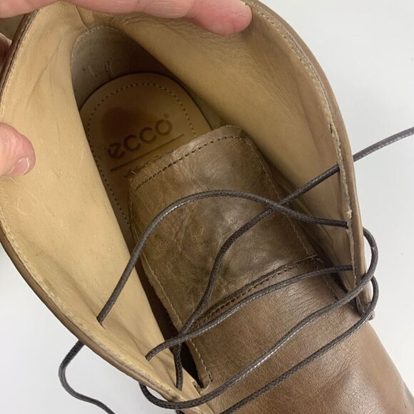 BOGO ECCO Calverton Chukka Boot Brown Soft Leather Ankle Lace Up Mens 45 11-11.5 main image 12